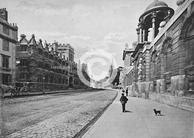'University College from High Street, Oxford', c1896. Artist: Unknown.