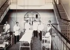 University College Hospital: medical staff in an operating theatre..., c1900s. Creator: Unknown