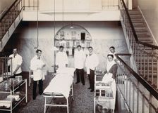 University College Hospital: medical staff in an operating theatre..., c1900s. Creator: Unknown