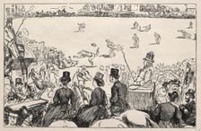 University Cricket Match at Lords, 1862. Creator: George Louis Palmella Busson Du Maurier (British, 1834-1896)