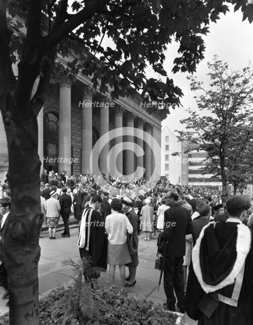University graduates outside Sheffield City Hall, South Yorkshire, 1967.  Artist: Michael Walters