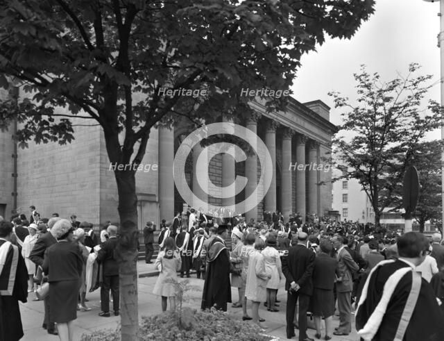 University graduates outside Sheffield City Hall, South Yorkshire, 1967.  Artist: Michael Walters
