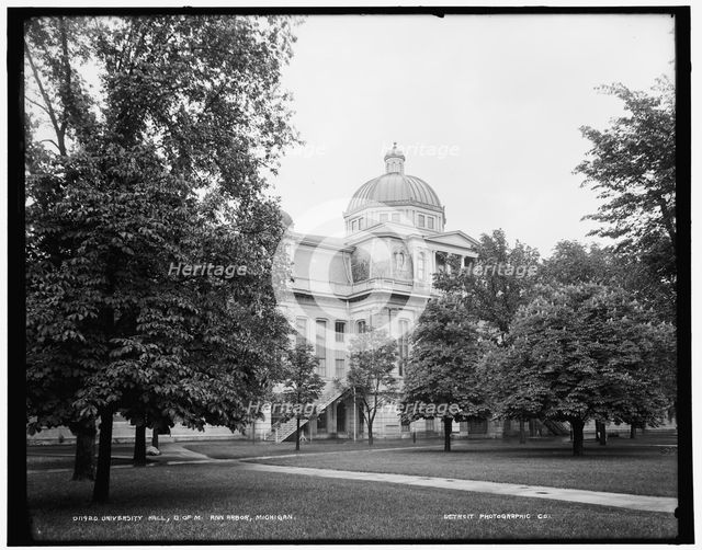 University Hall, U. of M., Ann Arbor, Michigan, between 1890 and 1901. Creator: Unknown.