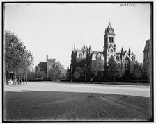 University of Pennsylvania, Main Building and Library, Philadelphia, Pennsylvania, c1900. Creator: Unknown