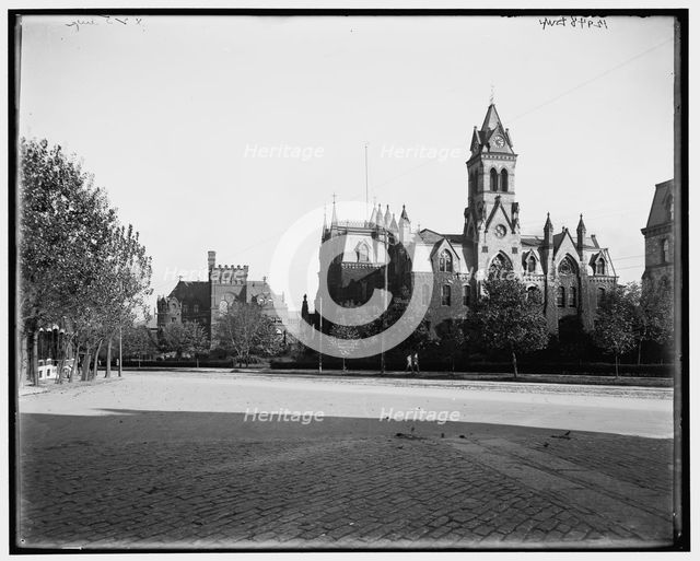 University of Pennsylvania, Main Building and Library, Philadelphia, Pennsylvania, c1900. Creator: Unknown.