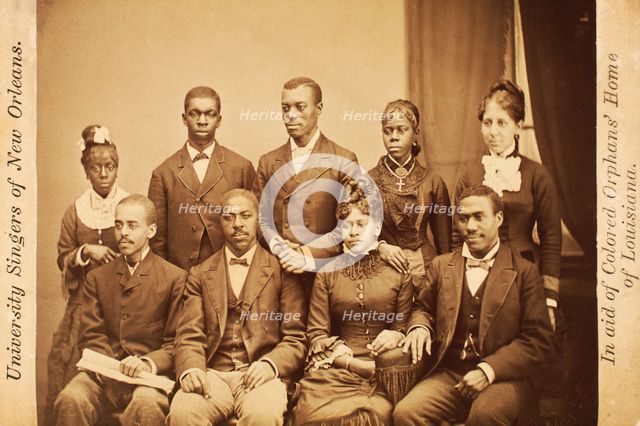 University Singers of New Orleans; In aid of Colored Orphans' Home of Louisiana, c1880-c1889. Creator: L. A. Sawyer.