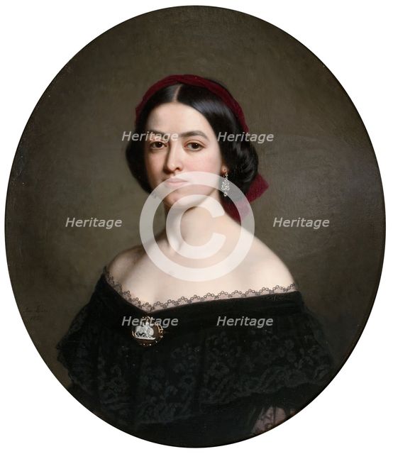 Unknown woman, 1859. Creator: Amalia Lindegren.