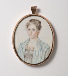 Unknown woman (verso). Gold mounting by Olof Hallman..., c.1800. Creator: Gustaf Wilhelm Finnberg