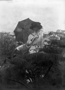 Unknown woman at "Cnoc Rhu", Victoria Street, Red Hill, c1900s. Creator: Robert Augustus Henry L'Estrange