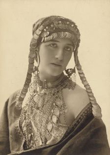 Unknown Woman in Theatrical Costume, 1913-1920. Creator: Paul Nadar