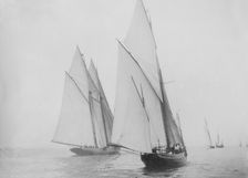Unknown yawl and schooner under sail. Creator: Kirk & Sons of Cowes