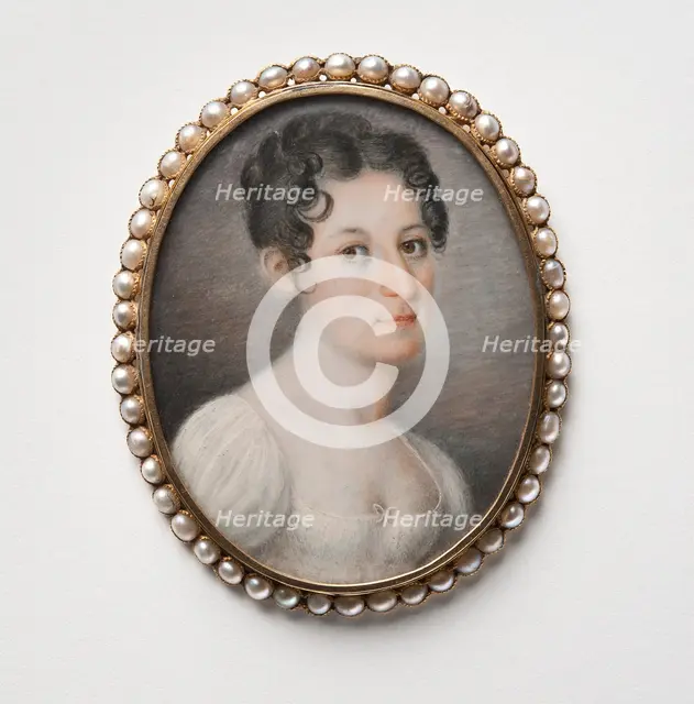 Unknown young lady, c1800. Creator: Johan Gustaf Hofvenskold.