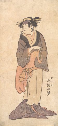 Unknown Actor Impersonating an Old Woman. Creator: Ryukosai