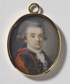 Unknown courtier, knight of the Order of the Sword, 1786. Creator: Jakob Axel Gillberg