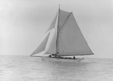 Unknown cutter under sail, 1913. Creator: Kirk & Sons of Cowes