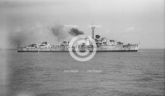 Unknown destroyer under way. Creator: Kirk & Sons of Cowes.