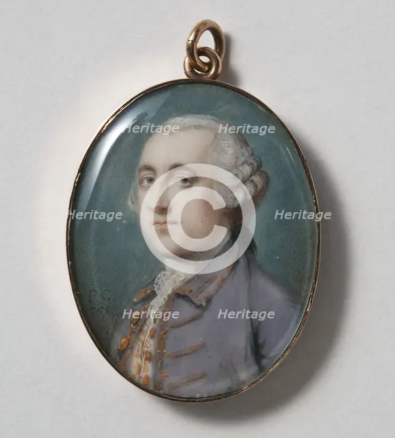 Unknown man, 1755. Creator: Penelope Carwardine.