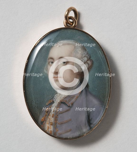 Unknown man, 1755. Creator: Penelope Carwardine.
