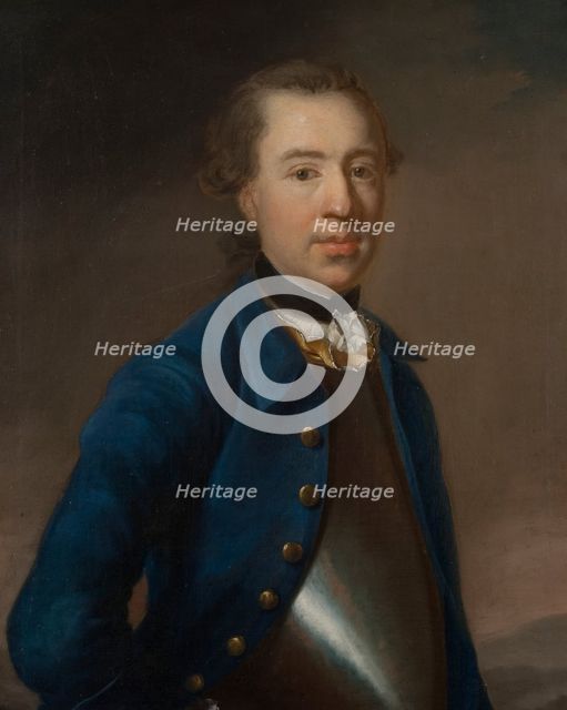 Unknown man (called Lieutenant Colonel Salomon Schützer), 1750. Creator: Johan Henrik Scheffel.
