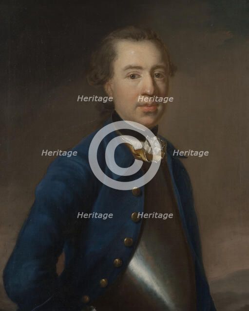 Unknown man (called Lieutenant Colonel Salomon Schützer), 1750. Creator: Johan Henrik Scheffel.