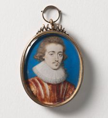 Unknown man Possible member of the Cavendish family, c17th century. Creator: John Hoskins I
