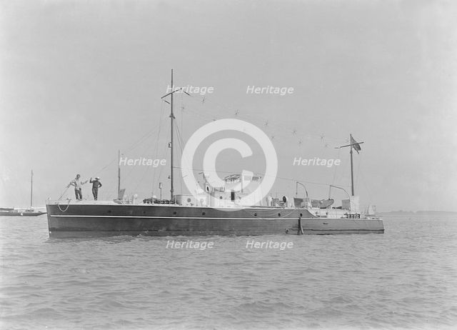 Unknown motor yacht. Creator: Kirk & Sons of Cowes.