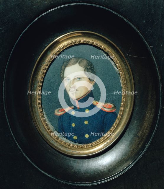 Unknown officer, 1839. Creator: Johan Deshington.
