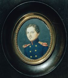 Unknown officer, 1839. Creator: Johan Deshington