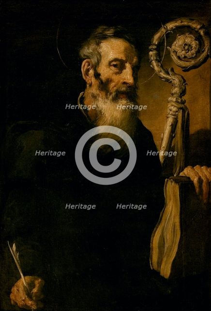Unknown Saint Abbot (Saint Benedict?), 1st quarter of 17th century. Creator: Domenico Fetti.