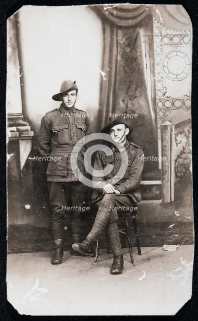 Unknown soldiers, presumably friends of Bernard Laurence 'Barney' Nugent. Creator: Murphy.
