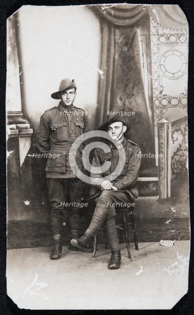 Unknown soldiers, presumably friends of Bernard Laurence 'Barney' Nugent. Creator: Murphy.