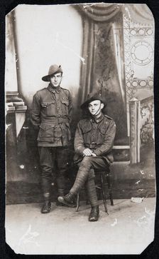 Unknown soldiers, presumably friends of Bernard Laurence Barney Nugent. Creator: Murphy