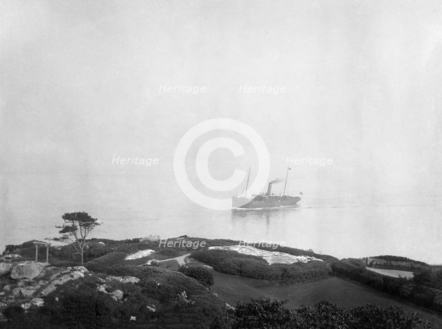 Unknown steam vessel, unknown location, 1905. Creator: Robert Augustus Henry L'Estrange.