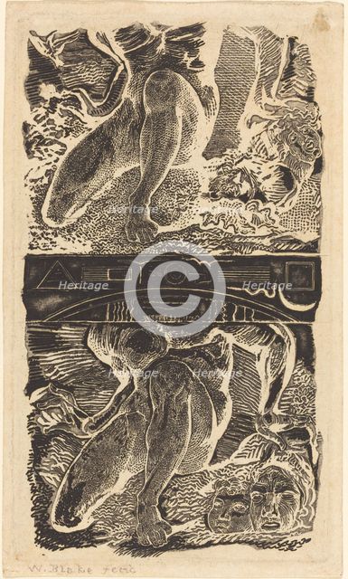 Unknown subject (Let Him look up into the Heaven and laugh in the bright air), possibly c. 1805. Creator: William Blake.