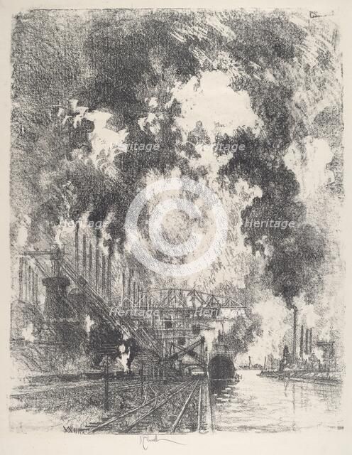 Unloading Ore, 1917. Creator: Joseph Pennell.