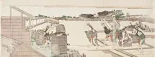 Unloading Bonito for Market, between circa 1802 and circa 1804. Creator: Hokusai