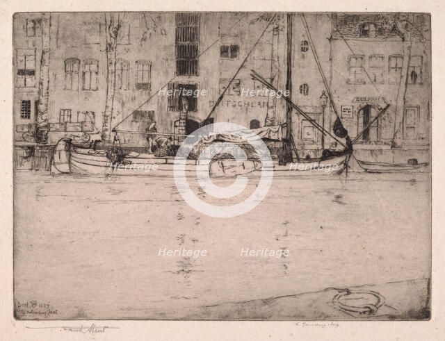 Unloading Peat, Dort, 1889. Creators: Frank Short, F. Goulding.