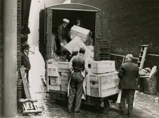 Unloading the exhibits for the International Exhibition of Chinese Art 1935. Creator: Topical Press Agency