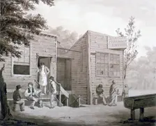 Unnamed tavern on Millbank, Westminster, London, 1826. Artist: JB East