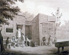 Unnamed tavern on Millbank, Westminster, London, 1826. Artist: JB East