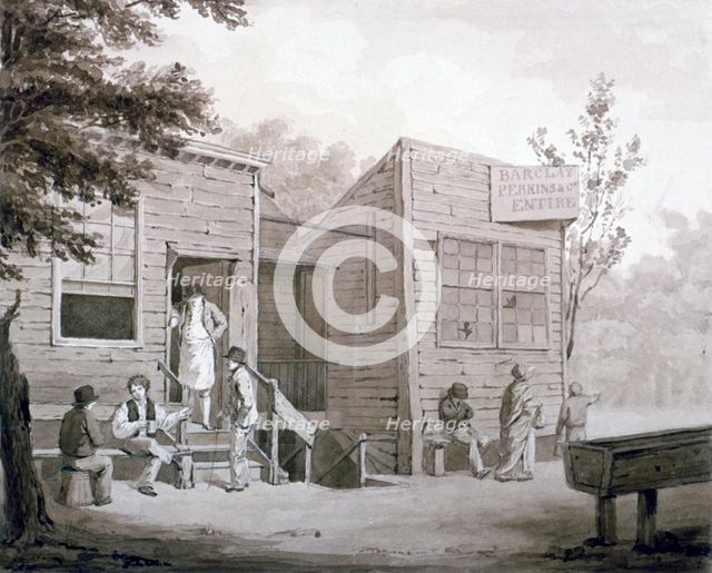 Unnamed tavern on Millbank, Westminster, London, 1826. Artist: JB East
