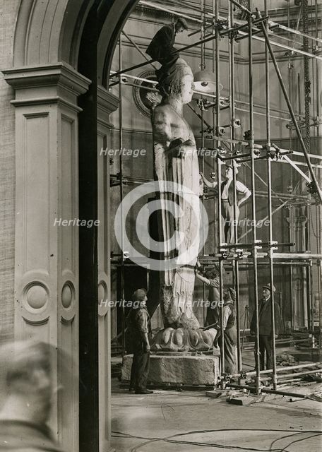 Unpacking and examining the exhibits for the 'International Exhibition of Chinese Art'..., 1935. Creator: Topical Press Agency.