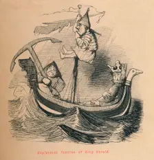 Unpleasant Position of King Harold c1860, (c1860). Artist: John Leech