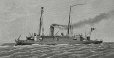Unprotected cruiser Arturo Prat 1883. Creator: Angel Cortellini Sanchez