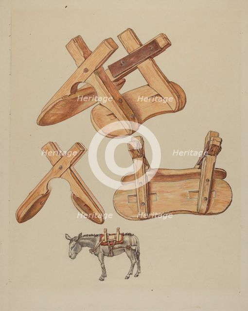 Unrigged Pack Saddle, c. 1932. Creator: Unknown.