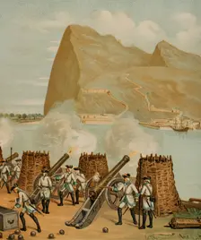 Unsuccessful siege of Gibraltar, 1704, (1891). Creator: Unknown