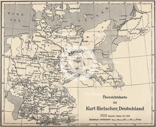 'Ubersichtskarte zu Kurt Hielscher Deutschland', 1931. Artist: Kurt Hielscher.