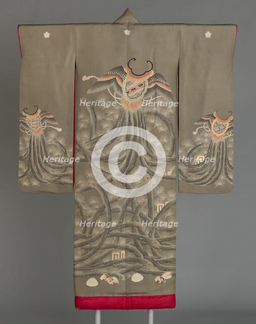 Uchikake, Japan, Meiji period (1868-1912), c. 1880. Creator: Unknown.