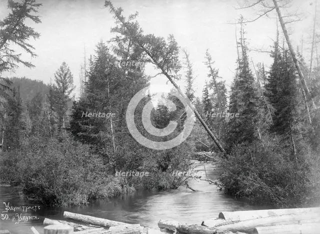 Udungui trade route: Udunga River, end of 19th century. Creator: Nikolai Apollonovich Charushin.