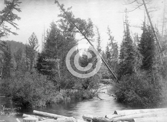 Udungui trade route: Udunga River, end of 19th century. Creator: Nikolai Apollonovich Charushin.